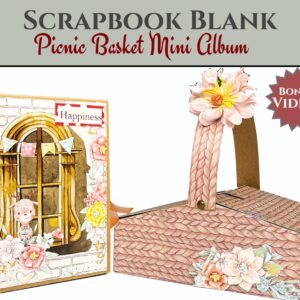 Craftreat Album Base Picnic Basket Mini Album Black