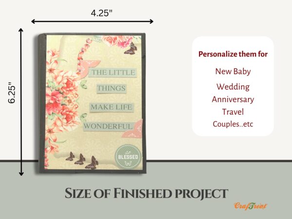 Craftreat Album Base Picnic Basket Mini Album Black