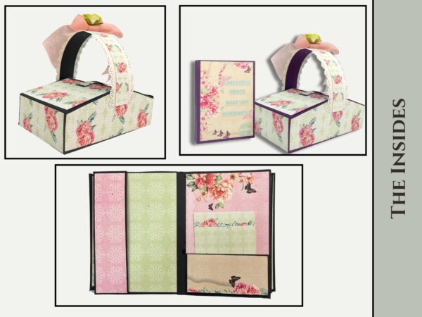 Craftreat Album Base Picnic Basket Mini Album Black