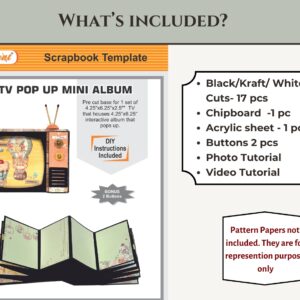 Craftreat Album Base TV Pop Up Mini Album Black