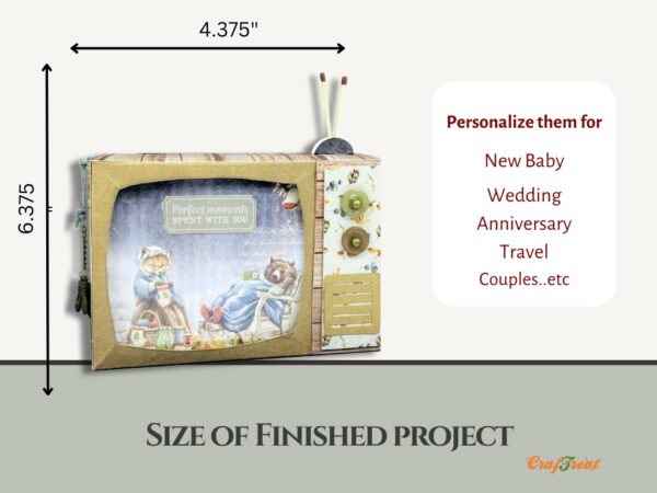 Craftreat Album Base TV Pop Up Mini Album Black