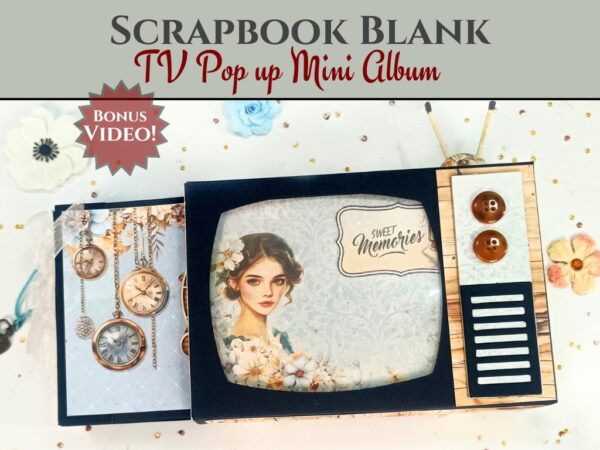 Craftreat Album Base TV Pop Up Mini Album Black