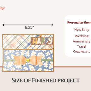 Craftreat Scrapbook Blank Quick Folio Wallet Black, Kraft and White