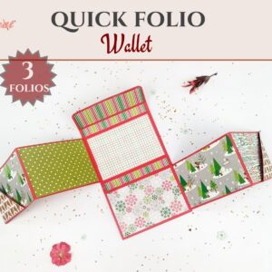 Craftreat Scrapbook Blank Quick Folio Wallet Black, Kraft and White