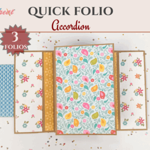 Craftreat Scrapbook Blank Quick Folio Accordion Black, Kraft and White