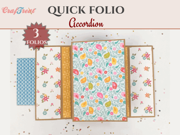 Craftreat Scrapbook Blank Quick Folio Accordion Black, Kraft and White