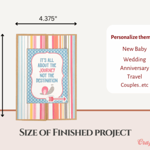 Craftreat Scrapbook Blank Quick Folio Accordion Black, Kraft and White