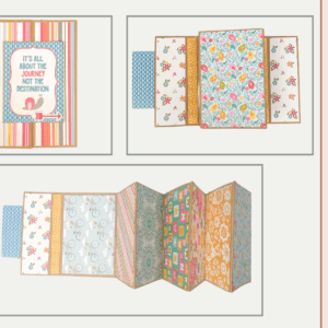 Craftreat Scrapbook Blank Quick Folio Accordion Black, Kraft and White