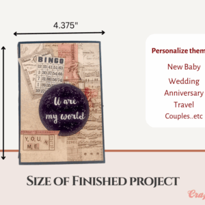 Craftreat Scrapbook Blank Quick Folio Envelope Pocket Black, Kraft and White