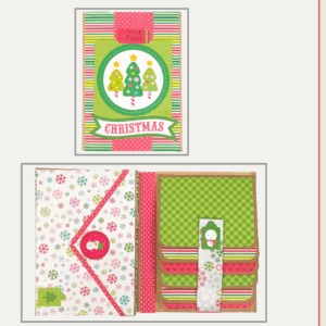 Craftreat Scrapbook Blank Quick Folio Envelope Pocket Black, Kraft and White