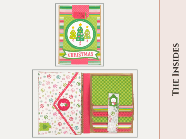 Craftreat Scrapbook Blank Quick Folio Envelope Pocket Black, Kraft and White