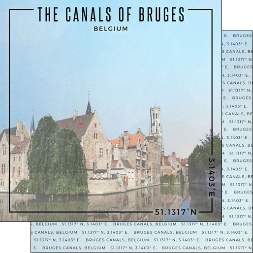 SCRAP CUST 12X12 BELGIUM BRUGES CANALS