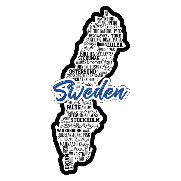 SCRAPBOOK CUSTOMS LASER CUT SWEDEN CITY SIGHTS