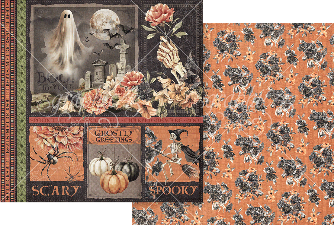 Graphic 45 Ghostly Greetings 12X12 Ghostly Greetings