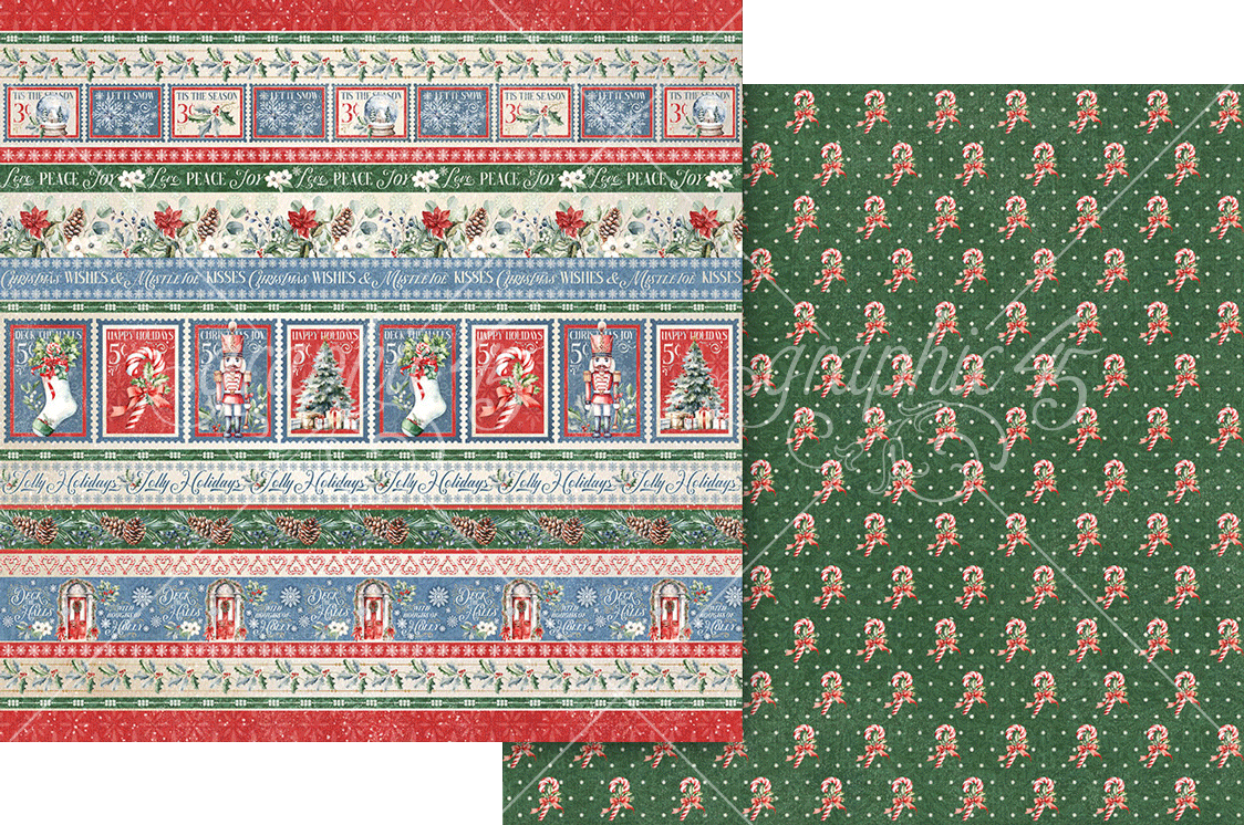 Graphic 45 Deck the Halls 12X12 Jolly Holidays