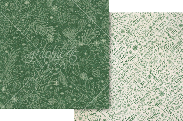 Graphic 45 Deck the Halls 12X12 Boughs of Holly