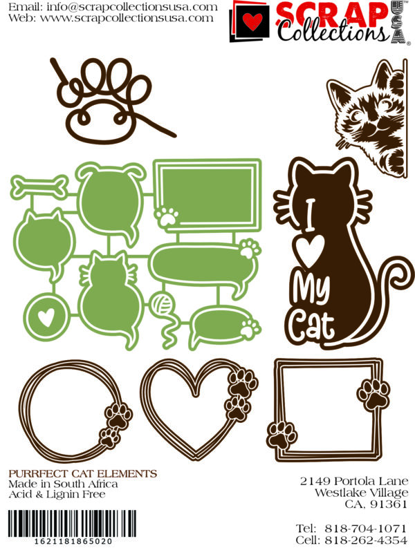Scrapbook Collections Laser Pack Forever Friends Cat