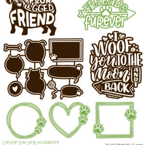 Scrapbook Collections Laser Pack Forever Friends Dog