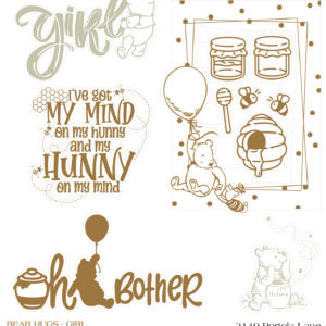 Scrapbook Collections Laser Pack Bear Hugs Girl