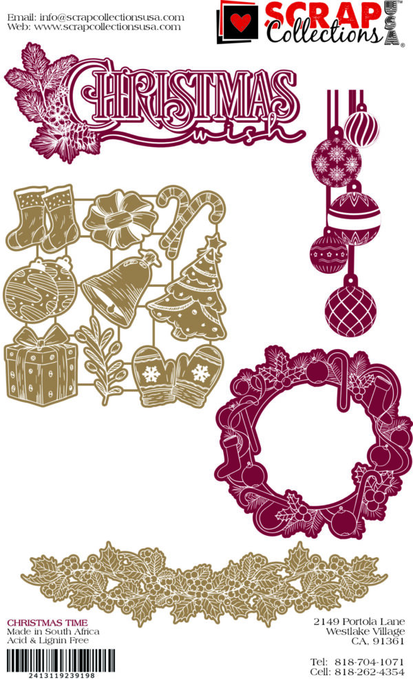 Scrapbook Collections Laser Pack A Christmas Wish