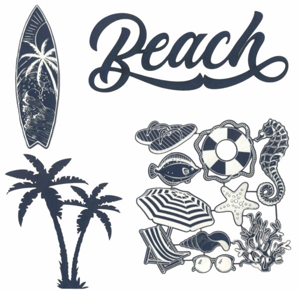 Scrapbook Collections Laser Pack Beach