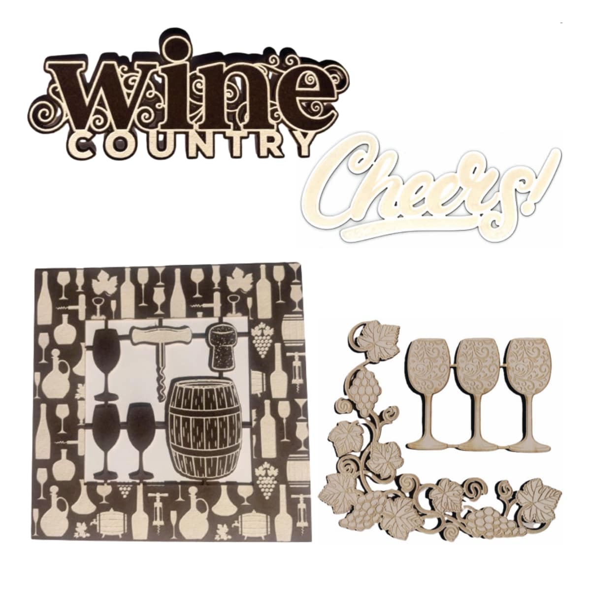 Scrapbook Collections Laser Pack Wine Country