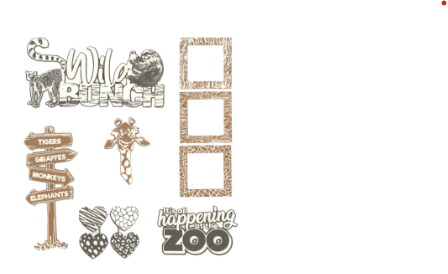 Scrapbook Collections Laser Pack Zoo