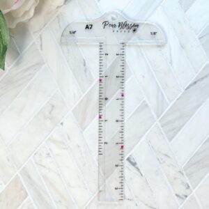 Pear Blossom Press Cardmaker's T-square A7 Ruler
