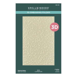 Spellbinders Musical Notes 3D Embossing Folder From the Bibi's Musical Notes Collection By Bibi Cameron