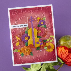 Spellbinders Musical Notes 3D Embossing Folder From the Bibi's Musical Notes Collection By Bibi Cameron