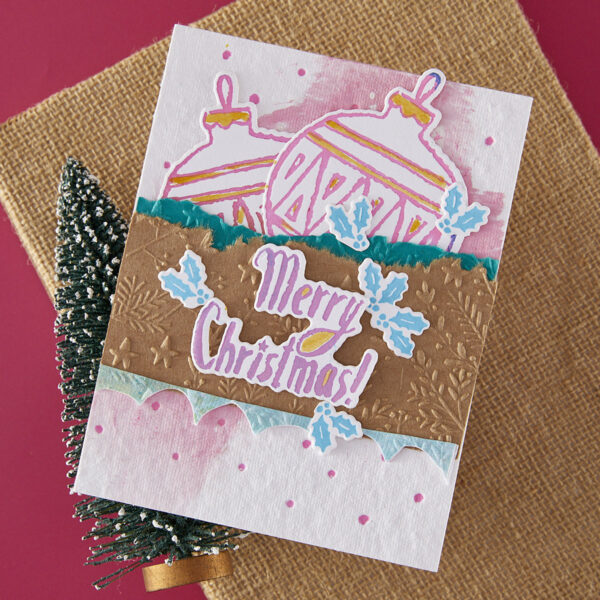 Spellbinders Starry Merry Christmas Registration Press Plate & Die Set From the Starry Holiday Collection By Dina Wakley