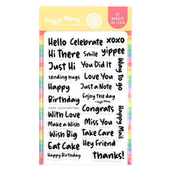 Waffle Flower Stamp Quick Greetings