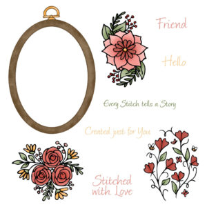 Honeybee Stamp Stitched With Love