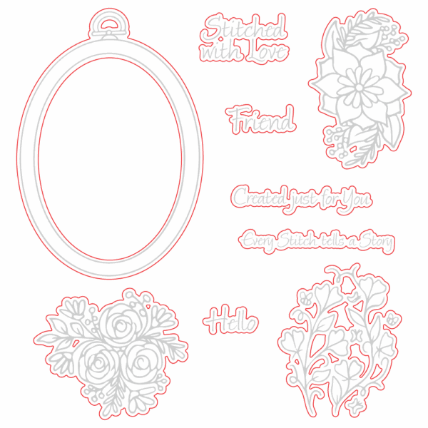 Honeybee Die Stitched With Love