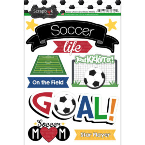 SCRAPBOOK CUSTOMS DOO DAD LIFE SOCCER