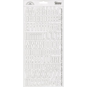 DOODLEBUG ALPHA STICKER SKINNY LILY WHITE