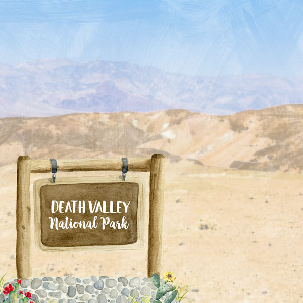 SCRAPBOOK CUSTOMS 12X12 DEATH VALLEY NATIONAL PARK