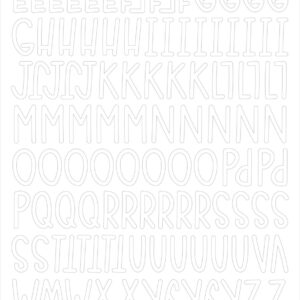 DOODLEBUG ALPHA 6X12 WHITE ALPHA STICKER