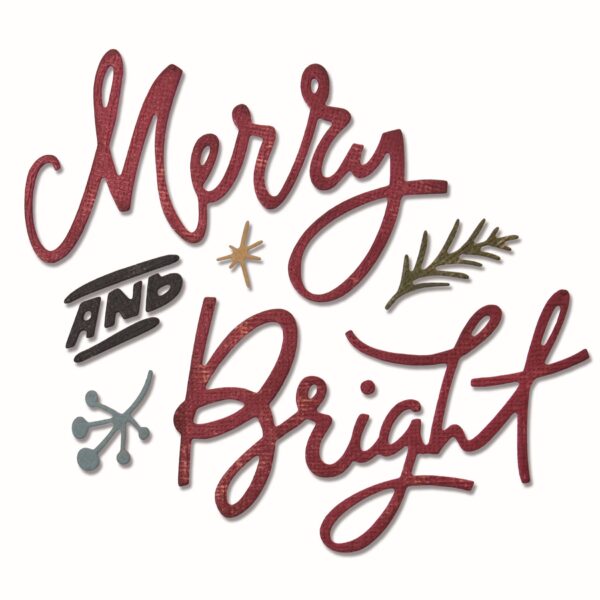 Sizzix Thinlits Die Set 6PK Merry & Bright By Tim Holtz