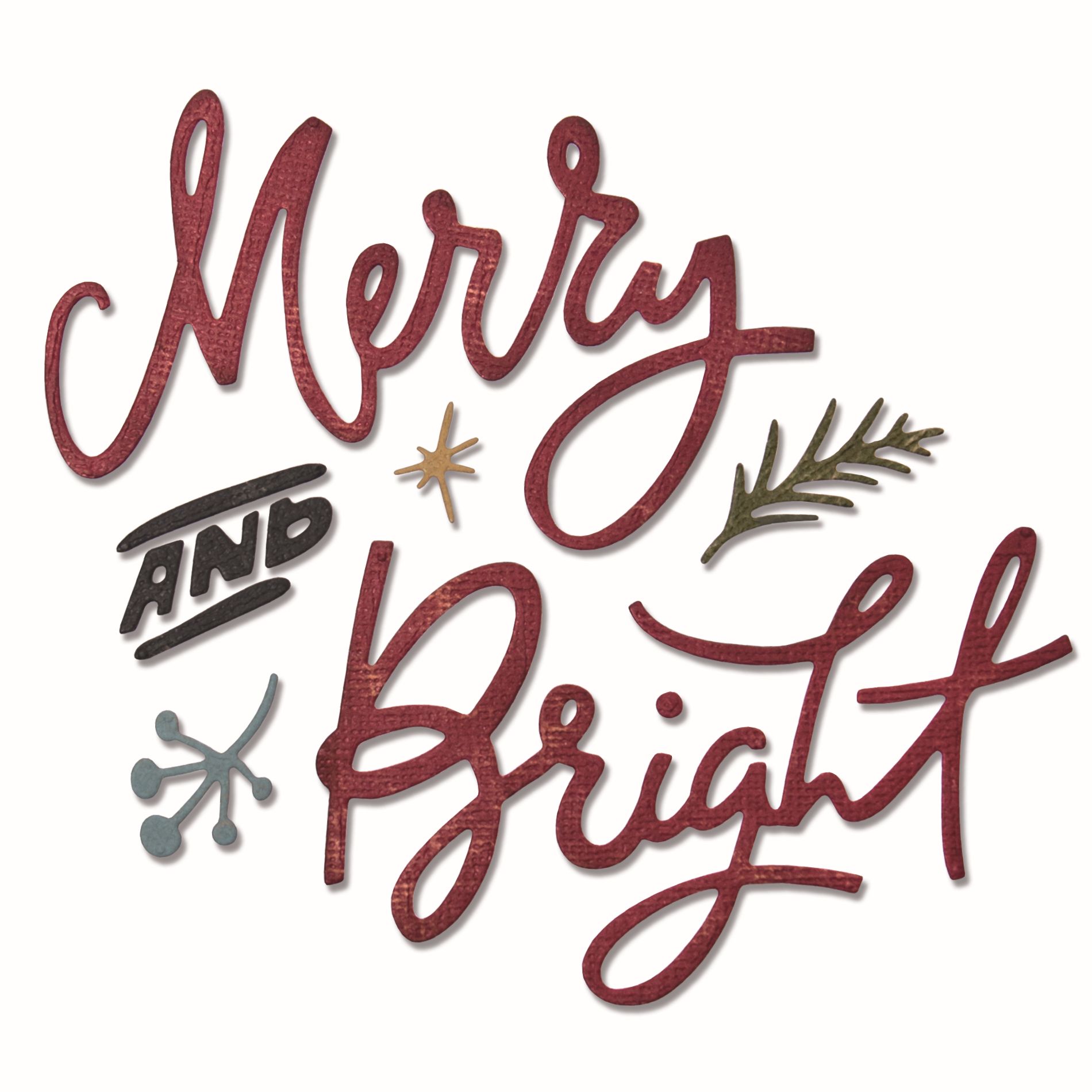 Sizzix Thinlits Die Set 6PK Merry & Bright By Tim Holtz