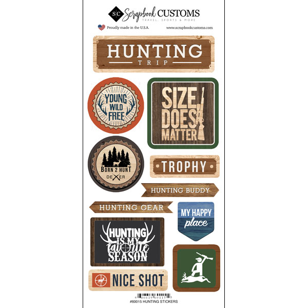 SCRAPBOOK CUSTOMS DEER HUNTING, LIFE IS BETTER STICKER