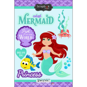 SCRAPBOOK CUSTOMS WATER PRINCESS STICKER