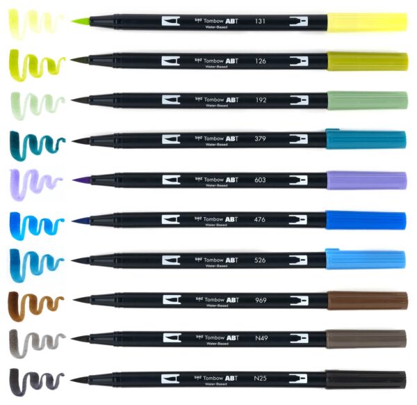 TOMBOW DUAL BRUSH SET LANDSCAPE PALETTE