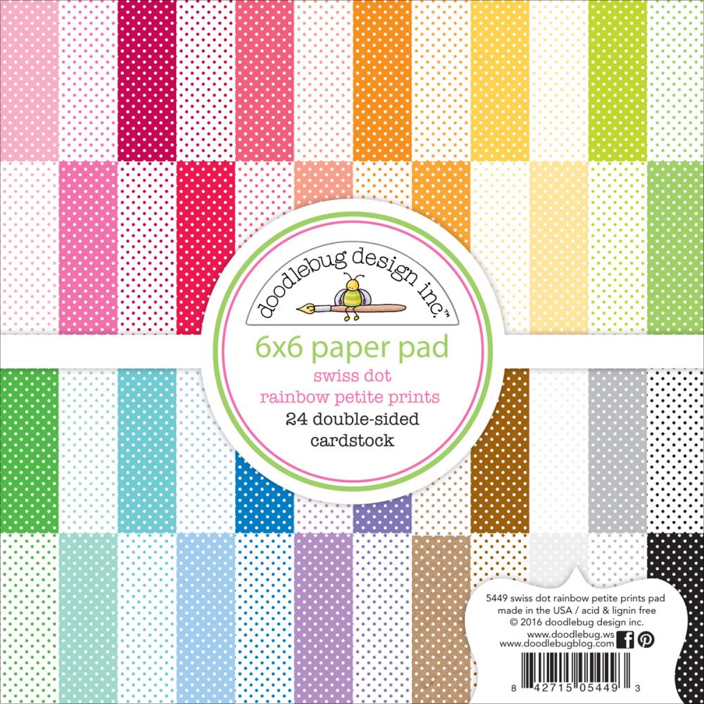 DOODLEBUG SWISS DOT 6X6 RAINBOW