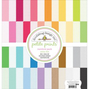DOODLEBUG PETITE PRINTS 12X12 RAINBOW PACK