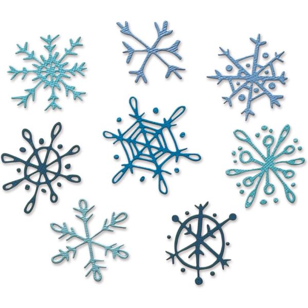 Sizzix Thinlits Scribbly Snowflakes