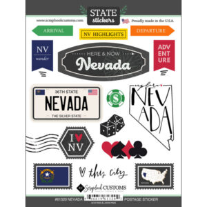 SCRAPBOOK CUSTOMS STATE STICKER NEVADA POSTAGE