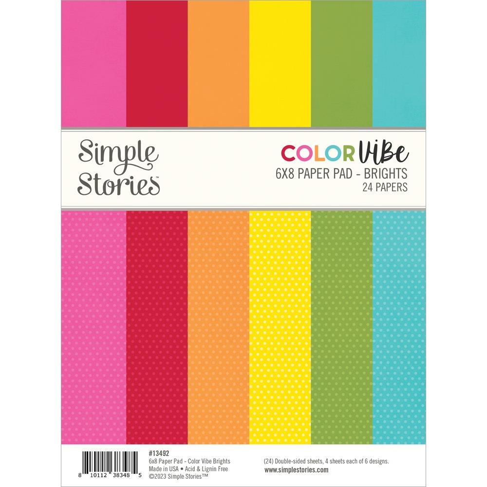 Simple Stories Color Vibe Brights 6X8 Paper Pad