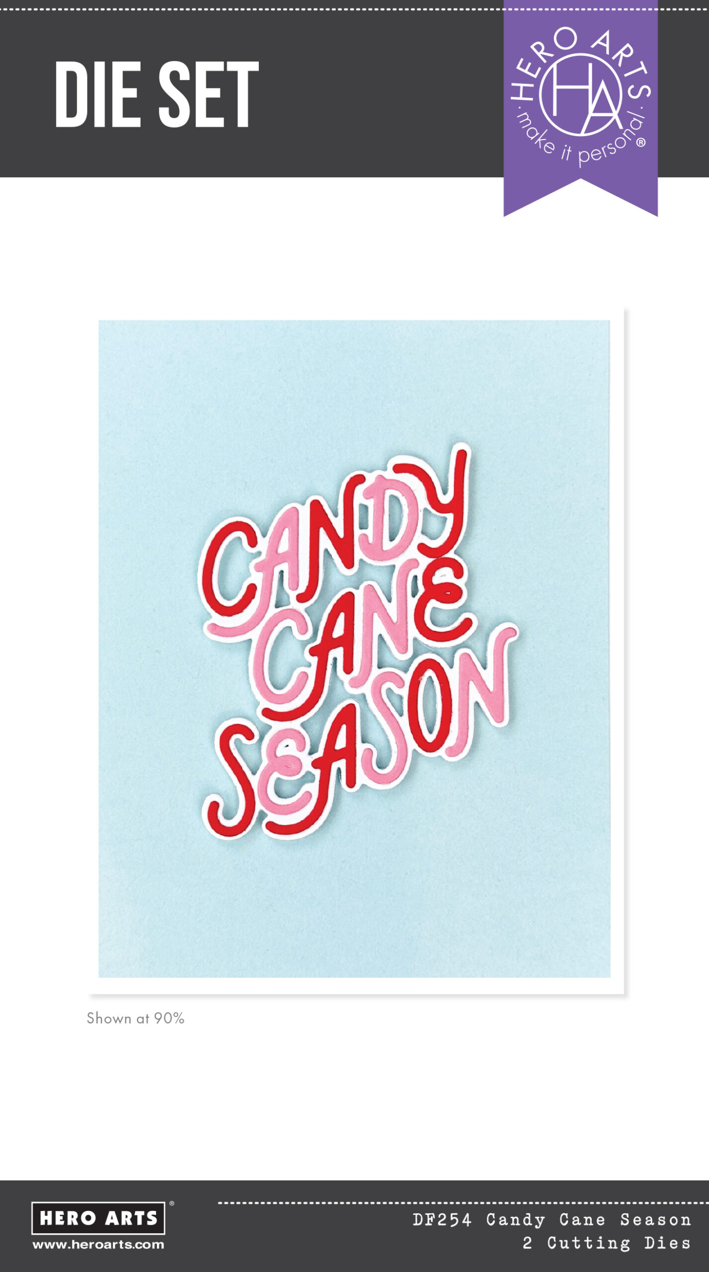 Hero Arts Candy Cane Season Etched Dies From the Candy Cane Season Collection