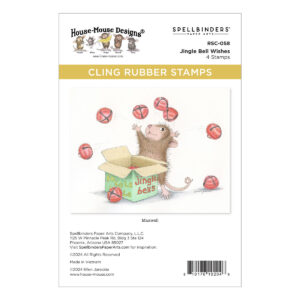 Spellbinders Jingle Bell Wishes Cling Rubber Stamp Set From the House-mouse Tree-mendous Christmas Collection
